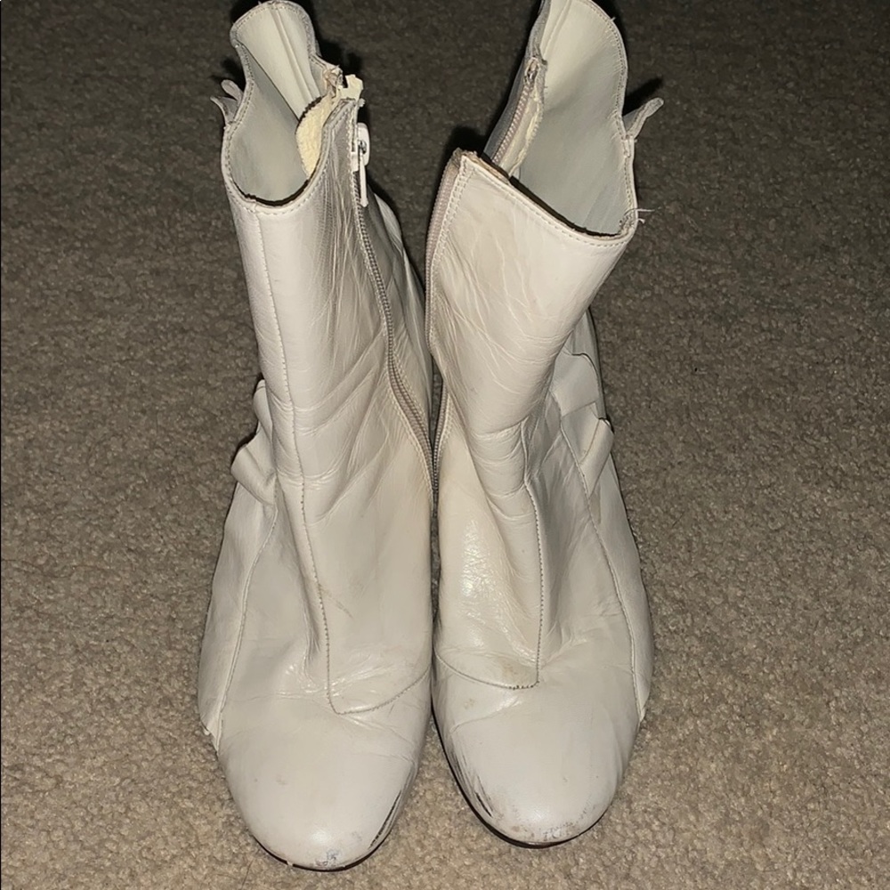 Off white dress boots